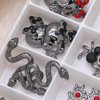 24pcs Halloween Nail Charms for Acrylic Nails 3D Alloy Halloween Nail Art Charms Skeleton Snake Spider Charms for Nails Skull Nail Charms Y2k Metal Nail Jewels for Nail Art Supplies Women Nail Designs