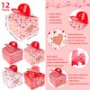 Zayvor 12Ct Valentine Cupcake Boxes With Heart Viewing Window,Cookie Muffins Gift Box Treat Boxes Bakery Pastry Boxes for Gift Giving,Valentines Wedding Party Decor Valentines Favor Supplies