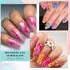 MIZHSE Nail Blooming Gel Nail Polish UV LED Clear Blossom Gel Polish Soak Off Gel for Nail Art Manicure 10ml 0.33 Floz