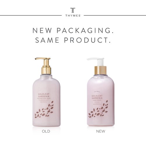 Thymes - Goldleaf Gardenia Perfumed Body Wash with Pump - Luxury Floral Shower Gel for Women - 9.25 oz