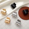 6 Pcs Small Metal Hair Clips Metal Hair Claw Clips for Women Girls Metal Bangs Mini Claw Clips Tiny Hair Clips Non Slip Hair Jaw Clips Hair Clamps Hair Pin Hair Accessories, Black, Gold, Silver