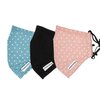 3 Pack 3-Layer Fashion Protective, Reusable Cotton Fabric, Unisex Black Cotton, Washable with Air Port for Carbon Filter