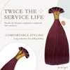 KiiKiiGirl Virgin U Tip Hair Extensions -U Tip Hair Extensions Human 99# U Tip Hair Extensions Human Hair, U Tip Hair Extensions Real Human Hair,U Tip Extensions Human 14 Inch 30g/pack