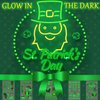 10 Sheets St. Patrick’s Day Temporary Tattoos,Lucky Shamrock Leprechaun Glow in The Dark Tattoos Green Clover Irish Designs Paint Art Luminous Tattoo Stickers for Kids and Women Parade Party Supplies