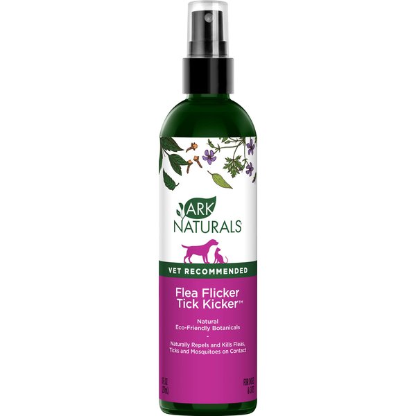 Ark Naturals Flea Flicker Tick Kicker Flea and Tick Repellent, for Cats and Dogs, Repels and Kills Fleas, Ticks, and Mosquitoes, Natural Botanical Formula, 8 oz. Bottle