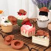 20Pcs Plastic Mini Western Cowboy Hat, Cute Miniature Doll Hats, Brown Party Dress Hat for Pretend Play Dollhouse Decoration