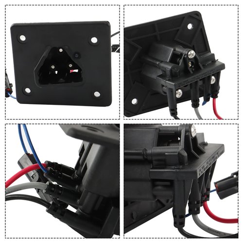 WFLNHB 48V Golf Cart 8054 Receptacle Replacement for EZGO RXV 2008-up Electric EZGO 2Five 2010-up w/Wires Delta-Q Charger 602529