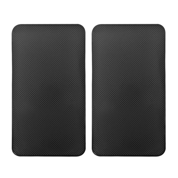 hill froeistung 2pack Sticky Upgraded Anti-Slip mat, Non-Slip Rubber mat 10.6 x 5.9 inches, Universal Non-Slip car Dashboard Sticky mat for Mobile Phones Sunglasses Keys (Black/Grid Pattern27*15cm)
