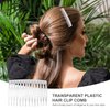 Lurrose Wedding Decor Plastic Comb 10pcs Clear Hair Combs Hair Clip Combs Plastic Bridal Wedding Veil Combs Fine Hair Styling Accessories for Women Girls Decorative Hair Combs Braided Wigs