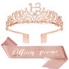 CIEHER 10th Birthday Crown and Birthday Sash + Pearl Pin Set, 10th Birthday Decorations for Girl 10 Year Old Girl Birthday Gifts It's My 10th Birthday Sash Happy 10th Birthday Party Favor