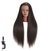 Traininghead 26"-28" Mannequin Head Hair Styling Training Practice Head Manikin Cosmetology Doll Head Synthetic Fiber Hair Hairdressing Training Model with Free Clamp Stand