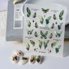 5D Green Butterfly Nail Art Stickers Decals,Star Butterfly Nail Stickers for Nail Art,Gold Mystical Vibes Butterfly Delicate Nail Art Decal Supplies for Women Salon DIY Acrylic Nails Design Decoration