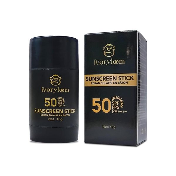 Ivory Loom Sunscreen Stick SPF 50 | Broad Spectrum UVA/UVB Protection | Zinc Oxide | Wormwood, Camellia, Beeswax, Vitamins A, C & E | Octinoxate & Oxybenzone-Free | Organic | Water-Resistant |1.41 OZ