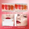 KQueenest Matte Liquid Lipstick with Clear Lip Gloss Mirror, Dual Ended Lip Color Long Lasting Non Sticky Lip Stain High-Pigment Burgundy Lip Stick Double Effect 24 Hour Superstay Lip Makeup