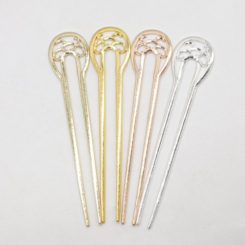 4PCS Metal U Shaped Hairpin，Nordic Classical， French Hair Pins,for Women and Girls Hairstyles， Vintage Hair Sticks Hair Fork Pins， Hair Accessories，Prong Updo Chignon Pins，for Women Girls Hairstyles