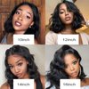 Umeiw Short Bob Wigs Human Hair 13x4 Lace Front Wigs Human Hair Pre Plucked Wigs for Black Women Short Glueless Wig Body Wave Lace Front Human Hair Wig Beginners Friendly 10 Inch