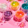 Moon Glitter Iridescent Chunky Glitter 100% Cosmetic Glitter for Face, Body, Nails, Hair and Lips - 0.10oz - Green