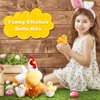 Skylety Chicken Stuffed Animal Plush Chicken Toys Egg Laying Hen with Zippered Belly, Hen House and Little Baby Chicks Stuffed Chicken for Easter Stuffers Party Supplies(Funny Style)