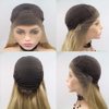 Melody Wig Synthetic Blonde Lace Front Wigs With Brown Roots Long Body Wave Hair Long Side Part Ombre Blonde Wigs