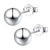 925 Sterling Silver Ball Stud Earrings Available in 3mm-10mm,Classic Round Ball Studs Hypoallergenic Jewelry (3mm)