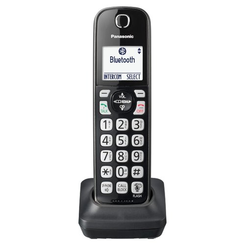 Panasonic Cordless Phone Handset Accessory Compatible with KX-TGD66x Series Cordless Phone Systems - KX-TGDA66M (Metallic Black)