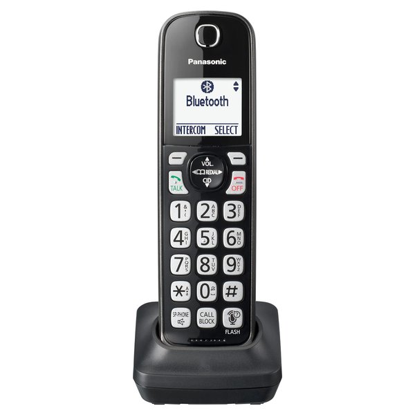 Panasonic Cordless Phone Handset Accessory Compatible with KX-TGD66x Series Cordless Phone Systems - KX-TGDA66M (Metallic Black)