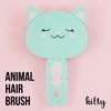 Forever 21 Hairbrush - 1pc Cute Animal Character Hairbrush, Comfort & Control Cushion Hair Brush w/Gentle Bristles, Cushion Base, and Animal Ears (KITTY)