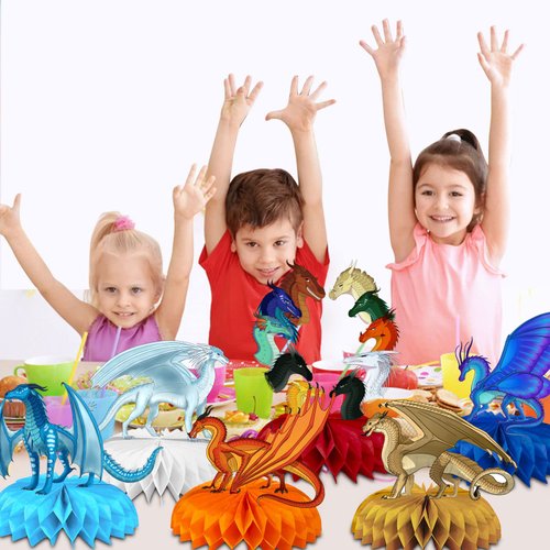 Wings of Fire Birthday Party Decorations, 9Pcs Dragon Theme Party Centerpieces, Table Toppers, Cake Toppers, Wings of Fire Birthday Supplies for Girls and Boys, Baby Shower