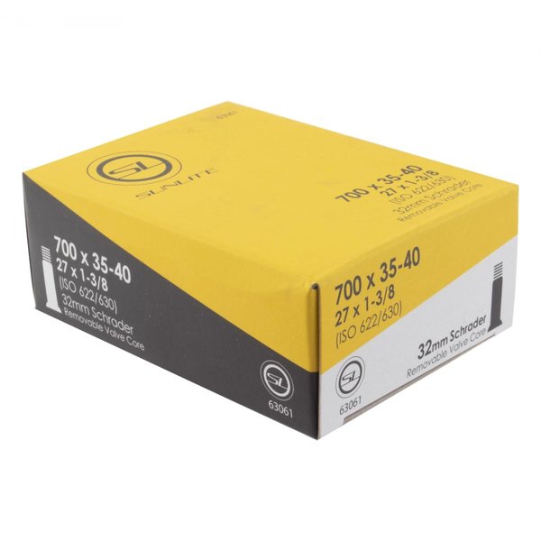 Sunlite Schrader Valve Bicycle Tubes, 700 x 35-40 / 32mm Valve