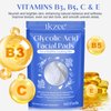 Glycolic Acid Pads,Glycolic Acid Peel Pads with 10% Ultra Pure Glycolic + 2% Salicylic Acid,Cleansing Pads for Face & Body with Vitamins B3, C & E, Green Tea, Calendula, Allantoin - 60 Pads