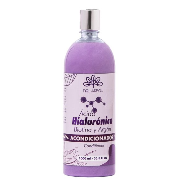Del Arbol Biotin & Argan Fortifying Conditioner with Hyaluronic Acid | 1 Liter | Detangles & Nourishes | Vegan | 33.8 oz.