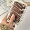 Cute Cartoon Hair Brush with small mirror for Women & Girls, Wooden Handle Friendly Massage Scalp Brush for Thick Curly Thin Long Short Wet & Dry Hair