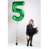 Number 5 Balloon Dark Green 40 Inch for Boy Girl Birthday Party Decorations, Five Year Old Number Balloons Party Supplies