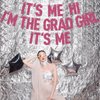 Rose Red Glitter It's Me Hi I'm the Grad Girl It's Me Banner, Class of 2024/Congrats 2024 Grad/Congratulation, 2024 Graduation Party Decorations Supplies for Girls