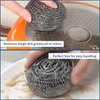 GUEICN Stainless Steel Scrubber Scrubbing Scouring Pad Magic Eraser Sponges Clean Pot Pan and Broiler Rack Steel Wool for Kitchen Bathroom (10Pcs Metal Scrubber)