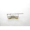Two small tiny sparkle gold bow crystal hair pin clip barrettes fine hair