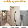 2 Pack 16 Inch Shower Grab Bar Satin Brushed Nickel, ZUEXT Stainless Steel Safety Grab Bar Handle, Bathroom Balance Bar, Safety Hand Rail Support - Handicap, Elderly, Injury, Senior Assist Bath Handle