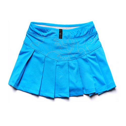 TopTie Pleated Tennis Skirt, Active Performance Sport Skort with Built-in Short-Black-L