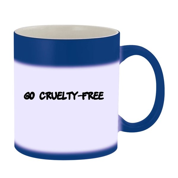 Knick Knack Gifts Go Cruelty-Free - 11oz Magic Color Changing Mug, Blue