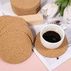 20 Pack Round Cork Coaster, 3.9" Absorbent Cork Coasters Reusable Heat Resistant Round Edge Coffee Coasters for Drink Coffee Table Office Home Table Desk Crafts