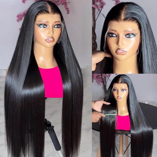 BABOSHOW 220% Density 13x6 HD Lace Front Wigs Human Hair 28 Inch Straight Lace Front Wigs Human Hair Pre Plucked Human Hair Lace Front Wigs for Black Women
