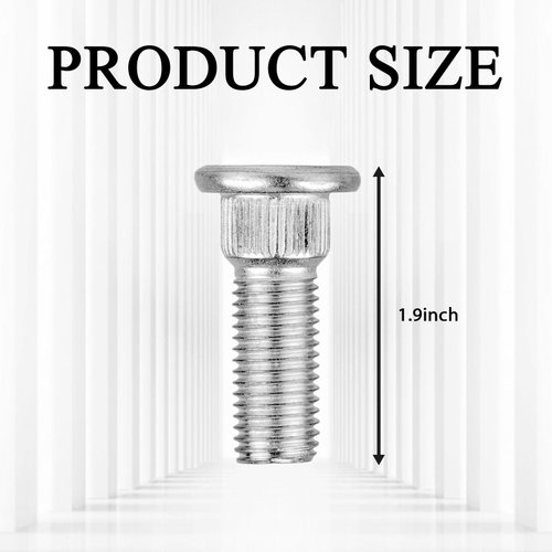 PVOTAWP 5PCS Wheel Studs, Tire Lug Stud OEM#610-266 90942-02049, M12 x 1.5 & 49mm Long Steel Serrated Lug Knurl Bolts Compatible with Toyota Lexus Prius Chevrolet Pontiac Scion Avalon