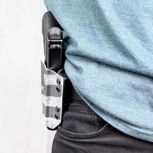 OWB Holster - Black Carbon Fiber (Right-Hand, Desert Baby Eagle III .45 ACP Steel Frame)