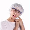 ZXFUTURE 50 Pack 21" White Disposable Nonwoven Bouffant Caps Hair net Hair Sleeves with Swivel Side Headbands, Unisex, Perfect for Sleeping Hair Nets, Hair Nets Food Service,Personal Care (Blue/White)