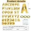 116 Pcs DIY Glitter Customizable Banner Kit Custom Banner Including 111 Letters and Numbers 3 Rope and 2 Threading Device for Personalized Decor for Women's Day Birthday Banner (Bright Gold)