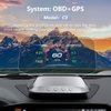 AZIJYV Heads Up Display for Cars C3, Obd2 Gauge Display with Speed, Water Temperature, Fuel Consumption, Overspeed Alarm, Specular Projection Car Speedometer Display Suitable for All Cars