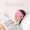 Sivio Weighted Eye Mask for Women & Men, Heatable and Freezable Weighted Eye Pillow with Silica Beads & Adjustable Strap, Soft Breathable Cotton Eye Cover for Sleeping Faster and Better, Pink