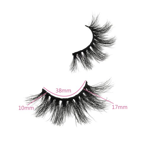 GOO GOO Mink Lashes 3D Mink Eyelashes, 10mm-17mm Fake Eyelashes Hand Made Individual Natural Eyelashes Reusable False Lashes for Women 1 Pair