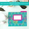 Barker Creek Designer File Folders, Bohemian, Multi-Design, Playful Patterns on Outside, Solid Colors on Inside, Letter Size, 1/3 Cut Tabs, Home, School and Office Supplies (1339), 12pt Cardstock