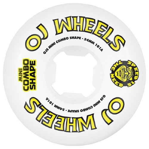 OJ Skateboard Wheels Team Line Original Mini Combo 101a Skateboard Wheels - Yellow, 54mm